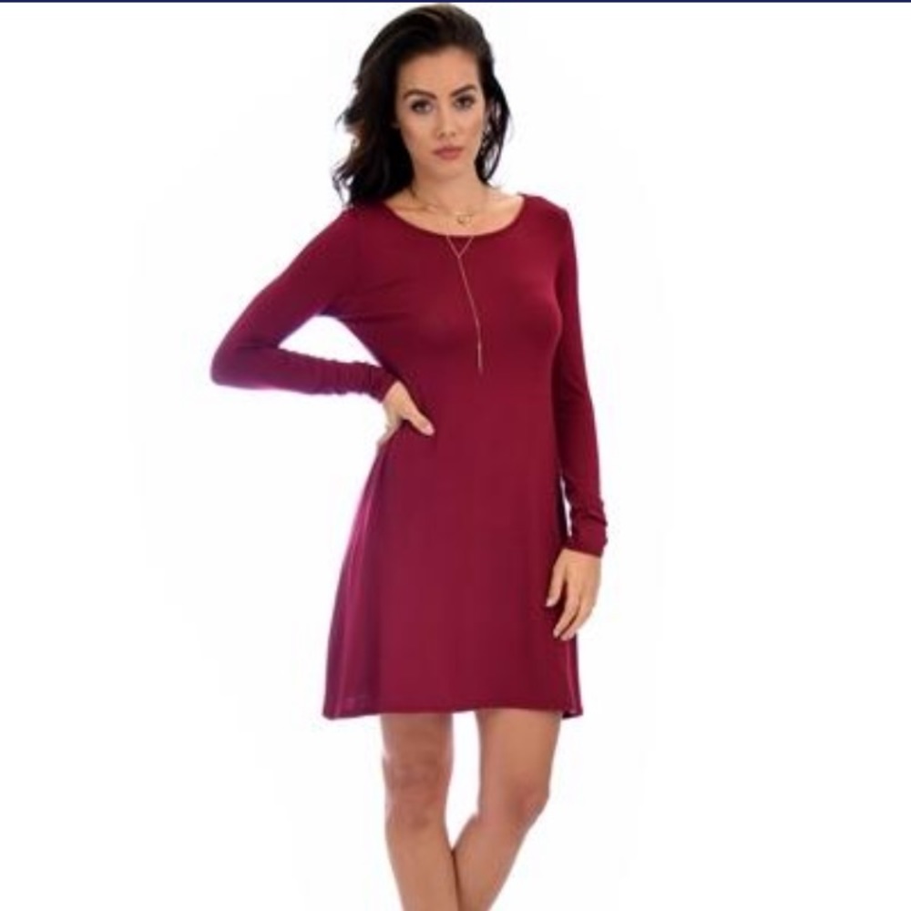 Burgundy dress